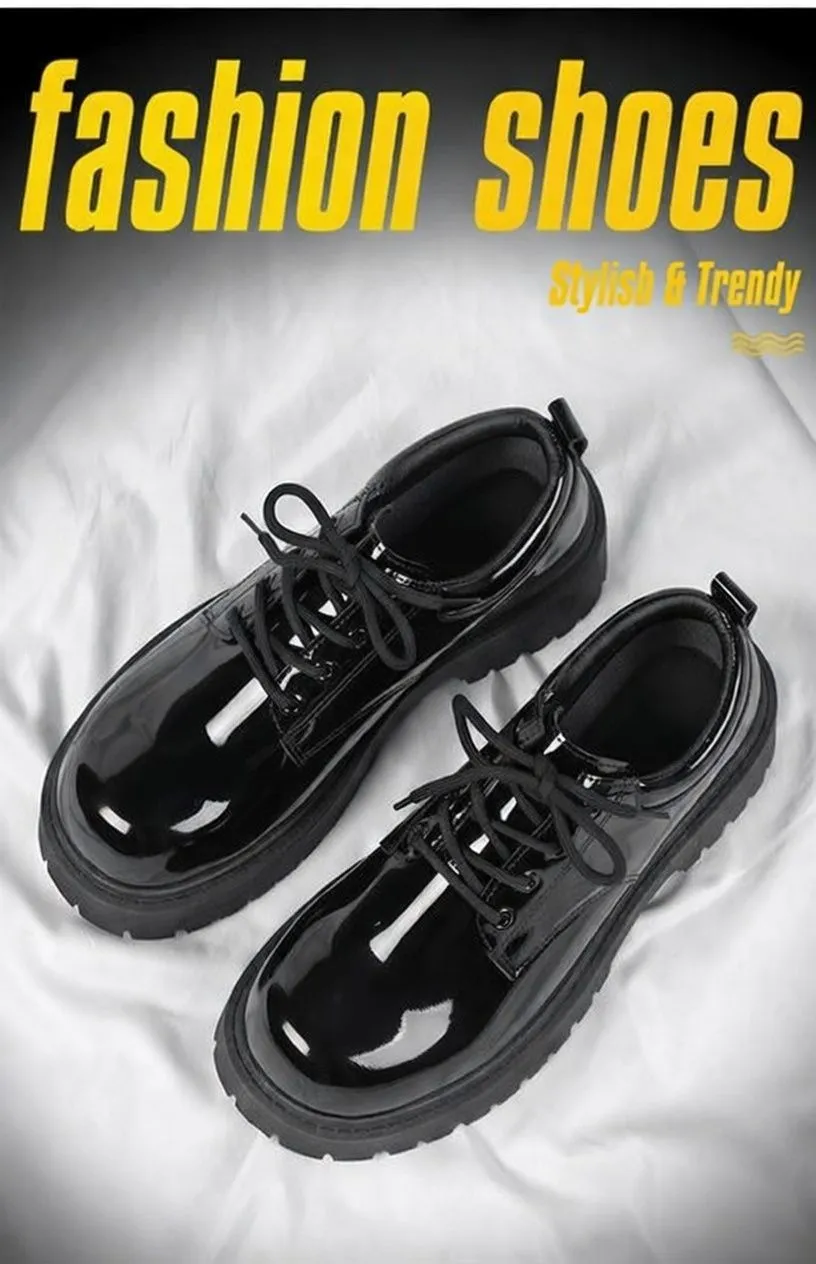 Men’s British Derby Leather Shoes Business Formal Dress Shoes Wide Toe Spring Fashion Casual Shoes showcase 4