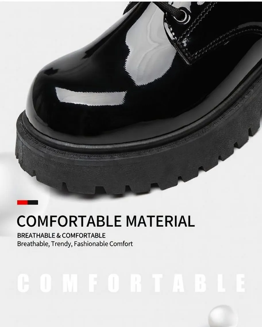 Men’s British Derby Leather Shoes Business Formal Dress Shoes Wide Toe Spring Fashion Casual Shoes showcase 7