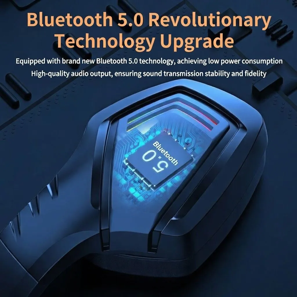 Wireless Bluetooth Over-Ear Gaming Headset with Microphone for Mobile, Tablet, Laptop, and Esports Sound Positioning thumbnail 4