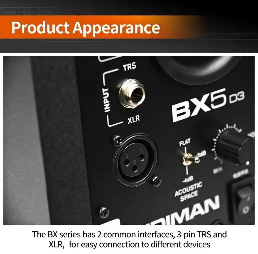 M-Audio BX5 D3 5-Inch Professional Active Studio Monitor Speaker HiFi Desktop Recording Studio Bass Speaker showcase 7