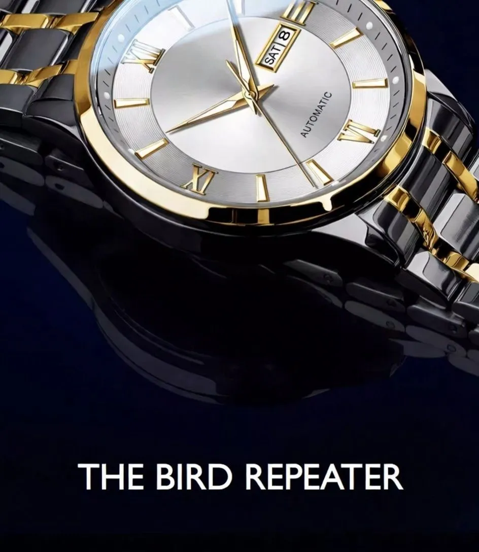 Swiss Imported Automatic Mechanical Men’s Watch Luxury Waterproof Stainless Steel Business High-End Wristwatch showcase 5