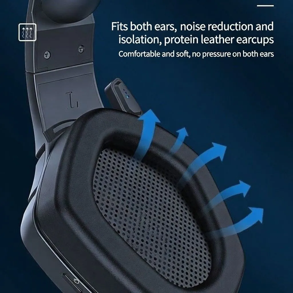 Wireless Bluetooth Over-Ear Gaming Headset with Microphone for Mobile, Tablet, Laptop, and Esports Sound Positioning thumbnail 5