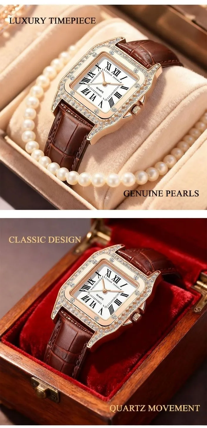 Elegant Square Women’s Wristwatch Luxury Minimalist Fashion Vintage Style Ladies Watch with Metal Strap showcase 5