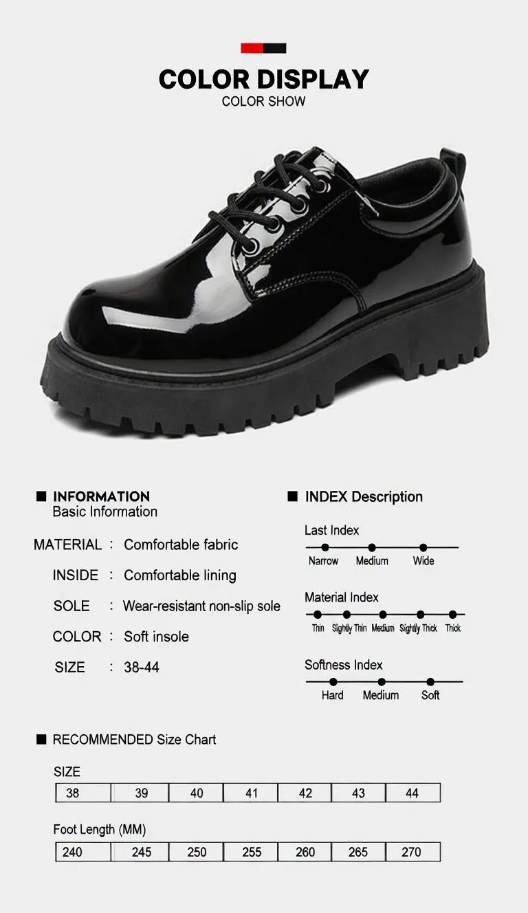 Men’s British Derby Leather Shoes Business Formal Dress Shoes Wide Toe Spring Fashion Casual Shoes showcase 6