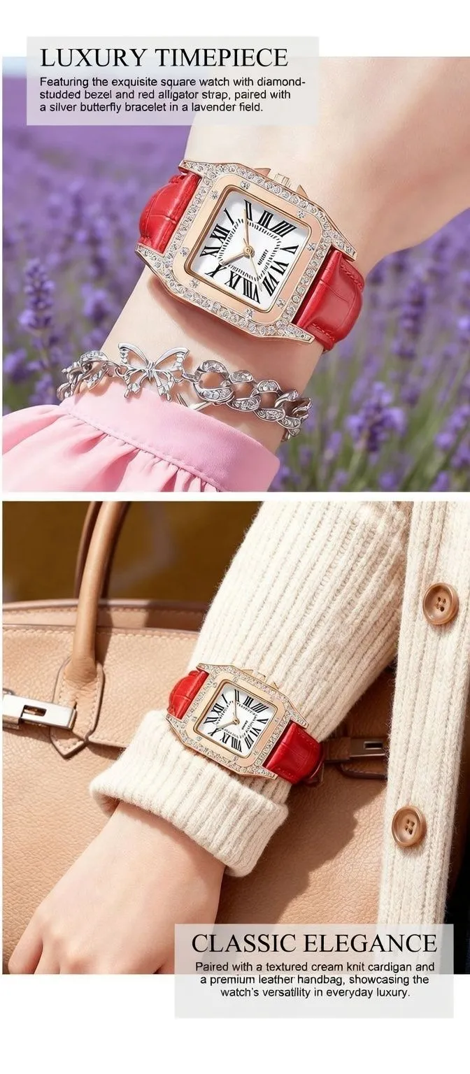 Elegant Square Women’s Wristwatch Luxury Minimalist Fashion Vintage Style Ladies Watch with Metal Strap showcase 7