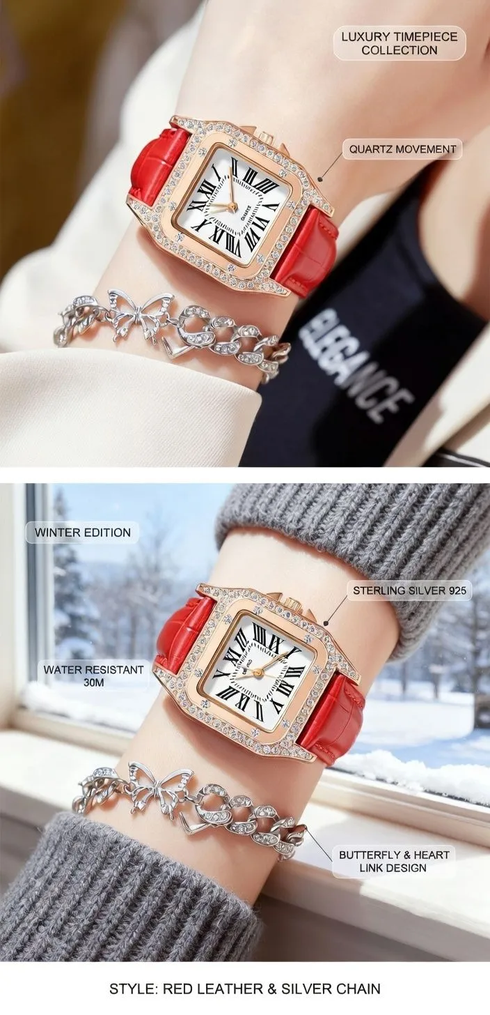 Elegant Square Women’s Wristwatch Luxury Minimalist Fashion Vintage Style Ladies Watch with Metal Strap showcase 6