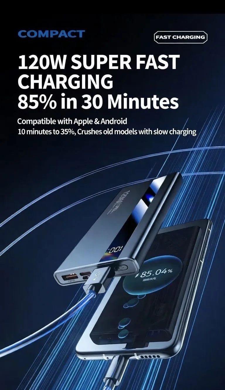 20000mAh Fast Charging Power Bank Ultra Slim Portable Charger Universal Mobile Power Bank for Smartphones showcase 7