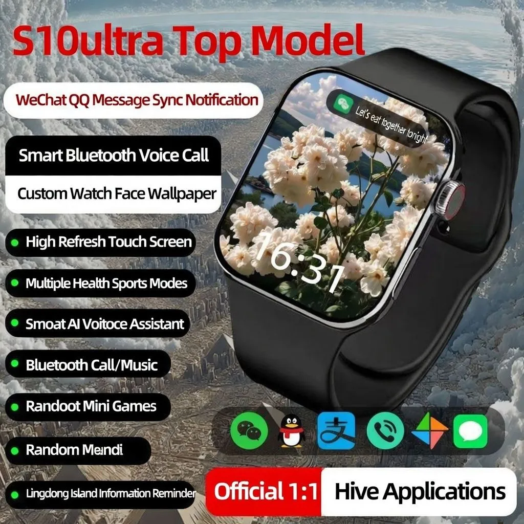 S10 S11 Smartwatch Bluetooth Call Fitness Tracker Dynamic Island Display Sports Smart Watch for Android and iPhone thumbnail 3