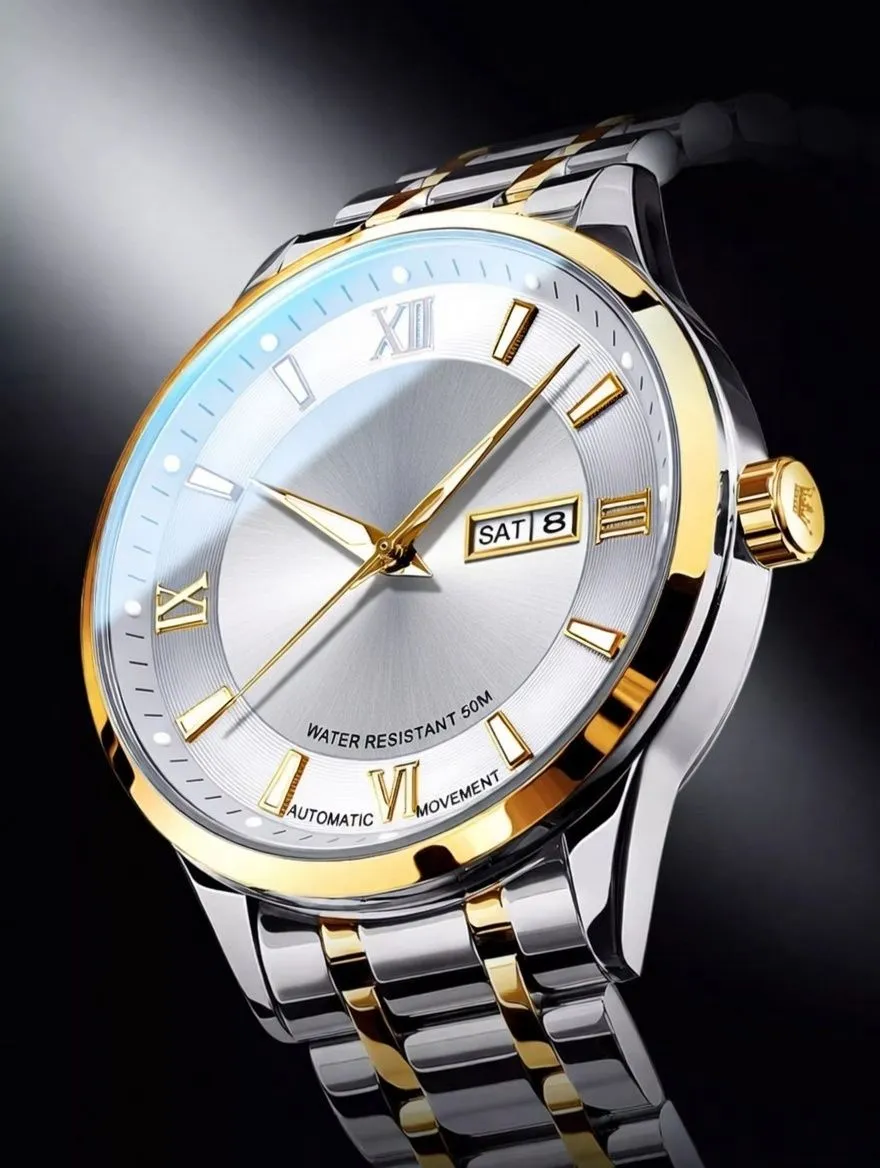 Swiss Imported Automatic Mechanical Men’s Watch Luxury Waterproof Stainless Steel Business High-End Wristwatch showcase 1