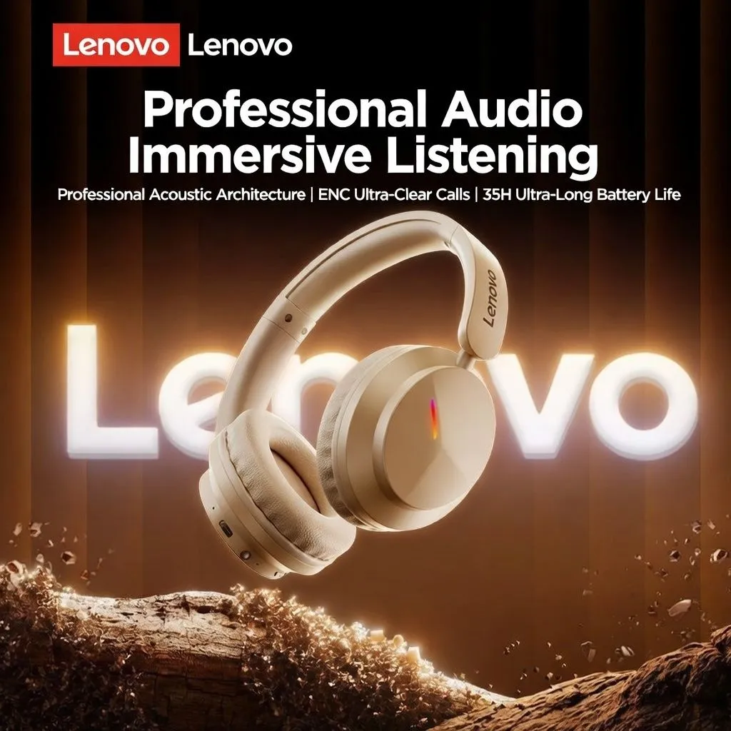 Lenovo EH140 Bluetooth Gaming Headset – Over-Ear Low-Latency Wireless Headphones with Long Battery Life for PC, Mobile, and Esports thumbnail 8