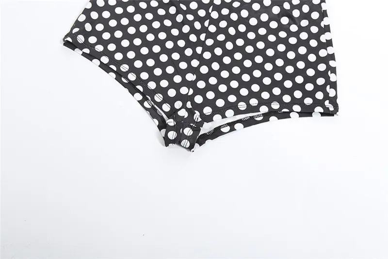 Women's Polka Dot Cut Out Waist Jumpsuit Shorts Fashion Sexy Summer Outfit European American Style showcase 15