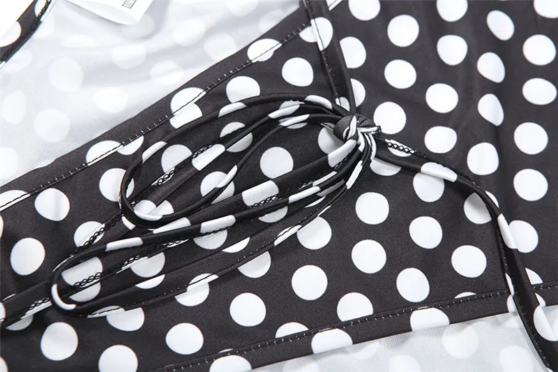 Women's Polka Dot Cut Out Waist Jumpsuit Shorts Fashion Sexy Summer Outfit European American Style showcase 12