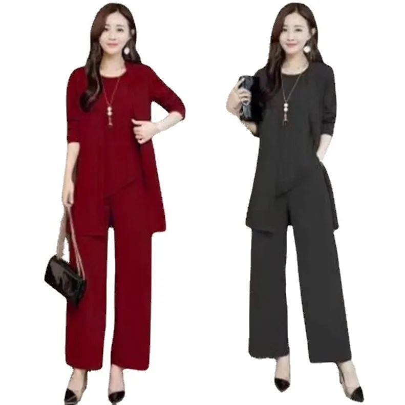 Women's Three Piece Suit Elegant Autumn Winter Fashion Slim Fit Plus Size Women's Outfit Set thumbnail 5