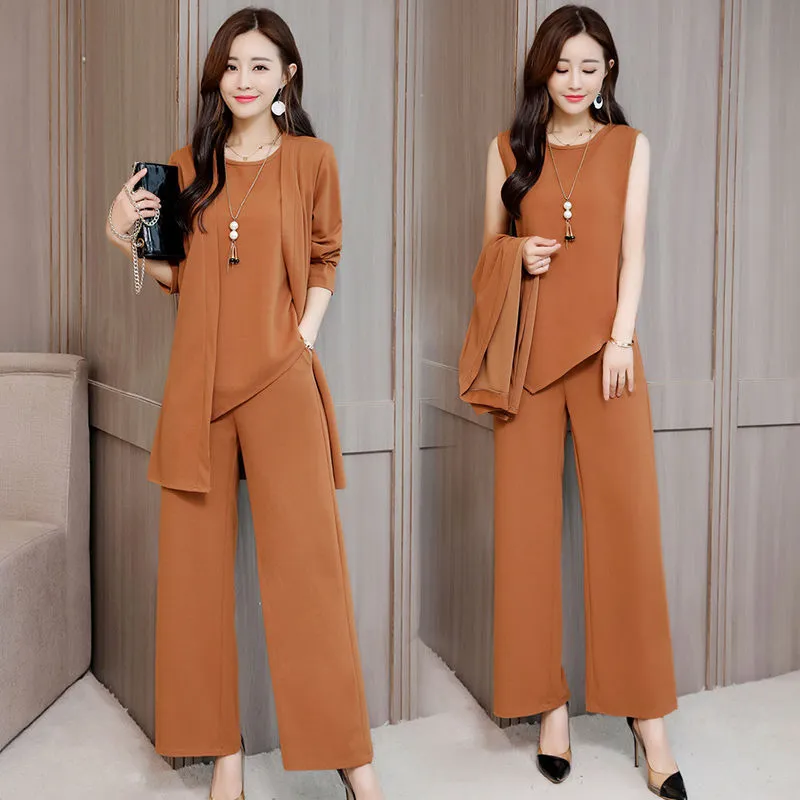 Women's Three Piece Suit Elegant Autumn Winter Fashion Slim Fit Plus Size Women's Outfit Set thumbnail 1