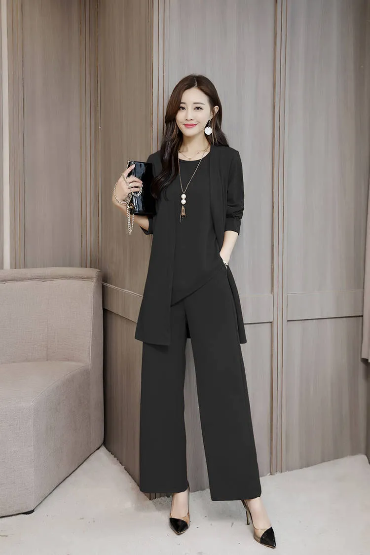 Women's Three Piece Suit Elegant Autumn Winter Fashion Slim Fit Plus Size Women's Outfit Set showcase 18
