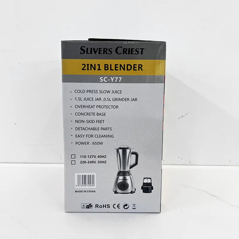 2-in-1 Multifunction Blender and Grinder Stainless Steel Juicer Mixer Food Processor with European Plug showcase 18