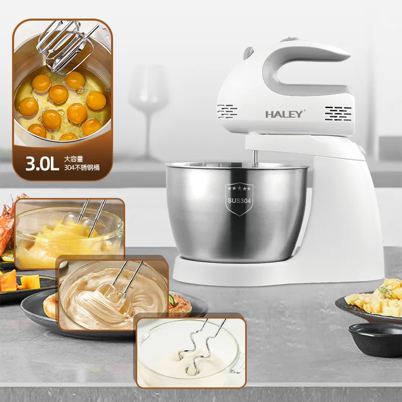 Haley High Power Electric Egg Beater Stand Mixer Household Automatic Cream Whisk Baking Mixer thumbnail 2