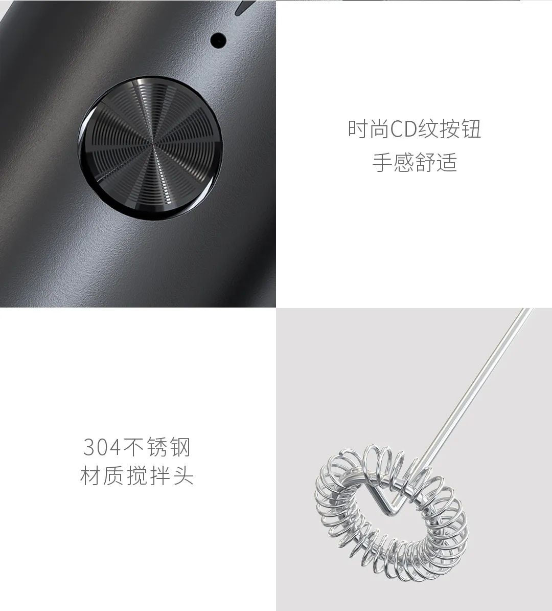 USB Rechargeable Handheld Milk Frother Coffee Frother Household Egg Beater Electric Milk Frother Mixer showcase 8