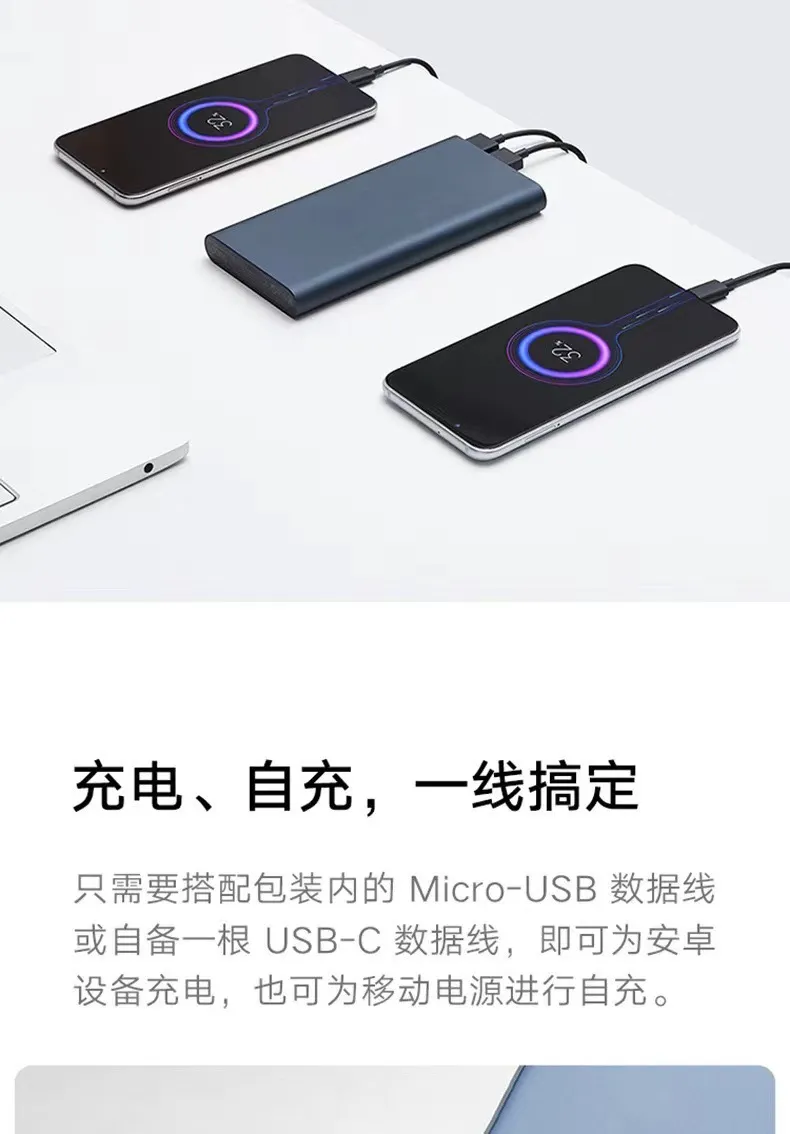 33000mAh Portable Power Bank USB-C Two Way Fast Charging Mobile Power Supply Compatible with Xiaomi showcase 6