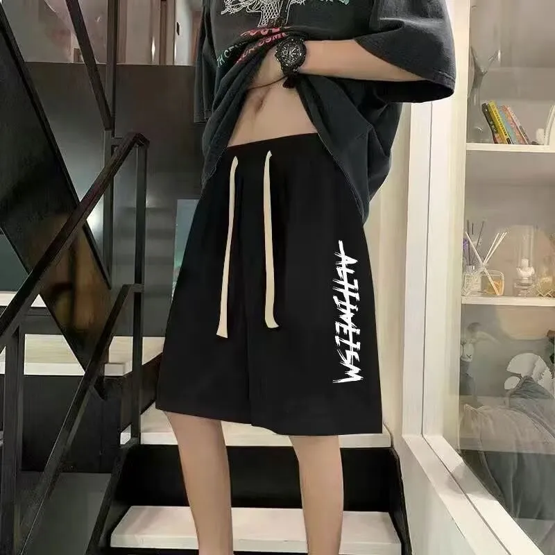 Men's Casual Shorts Summer Trendy Loose Plus Size Medium Pants Thin Outerwear Sports Five-Point Shorts showcase 2