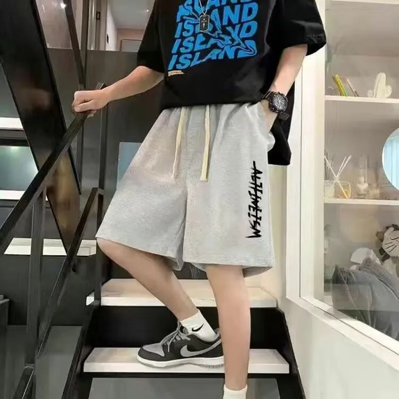 Men's Casual Shorts Summer Trendy Loose Plus Size Medium Pants Thin Outerwear Sports Five-Point Shorts showcase 4