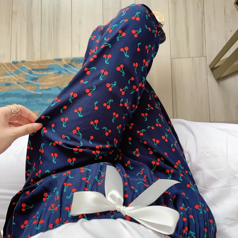 New Cotton Silk Pajama Pants Women's Dopamine Cute Summer Anti-mosquito Pants Outer Wearing Cotton Silk Casual Pants Walking Pants thumbnail 10