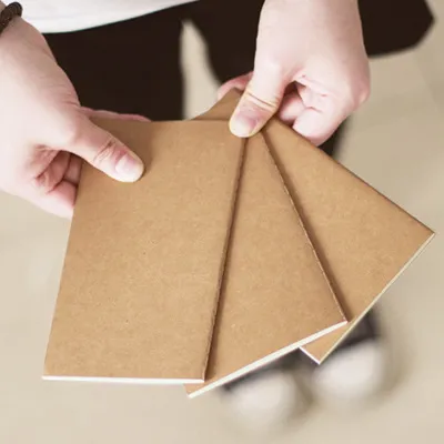 Wholesale retro kraft paper notebook blank inner page car wire notebook portable creative retro notebook thumbnail 1