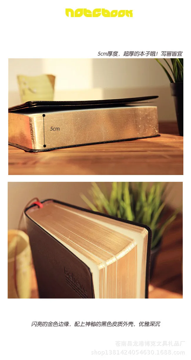 A5 Retro European Style Notebook with Thickened Pages and Leather Edge, Ideal for Diary, Journaling, Sketching, and Everyday Note-Taking for Students and Professionals showcase 8