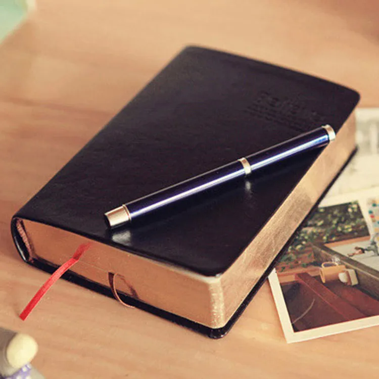 A5 Retro European Style Notebook with Thickened Pages and Leather Edge, Ideal for Diary, Journaling, Sketching, and Everyday Note-Taking for Students and Professionals thumbnail 1