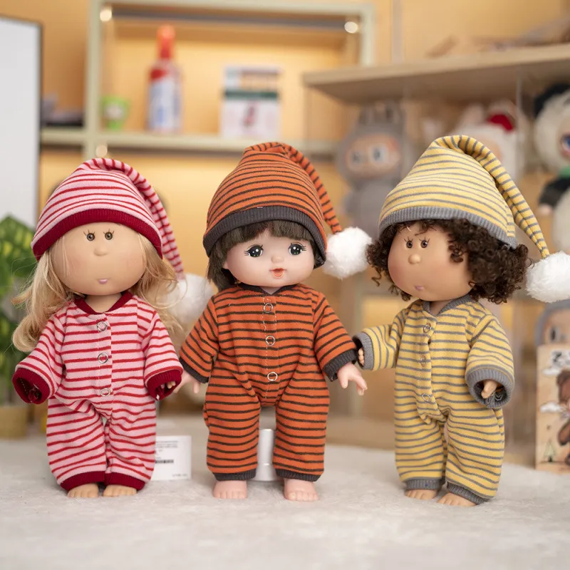 Cute Spanish Doll Potato Doll Clothes 24cm Plush Toy Striped Homewear Doll Clothes Replacement Outfit Adorable thumbnail 1