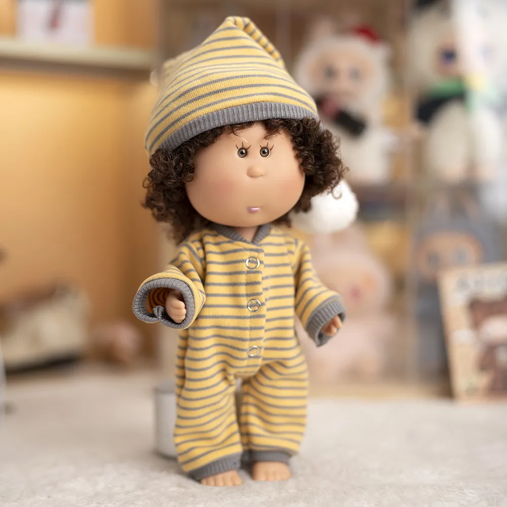 Cute Spanish Doll Potato Doll Clothes 24cm Plush Toy Striped Homewear Doll Clothes Replacement Outfit Adorable showcase 5