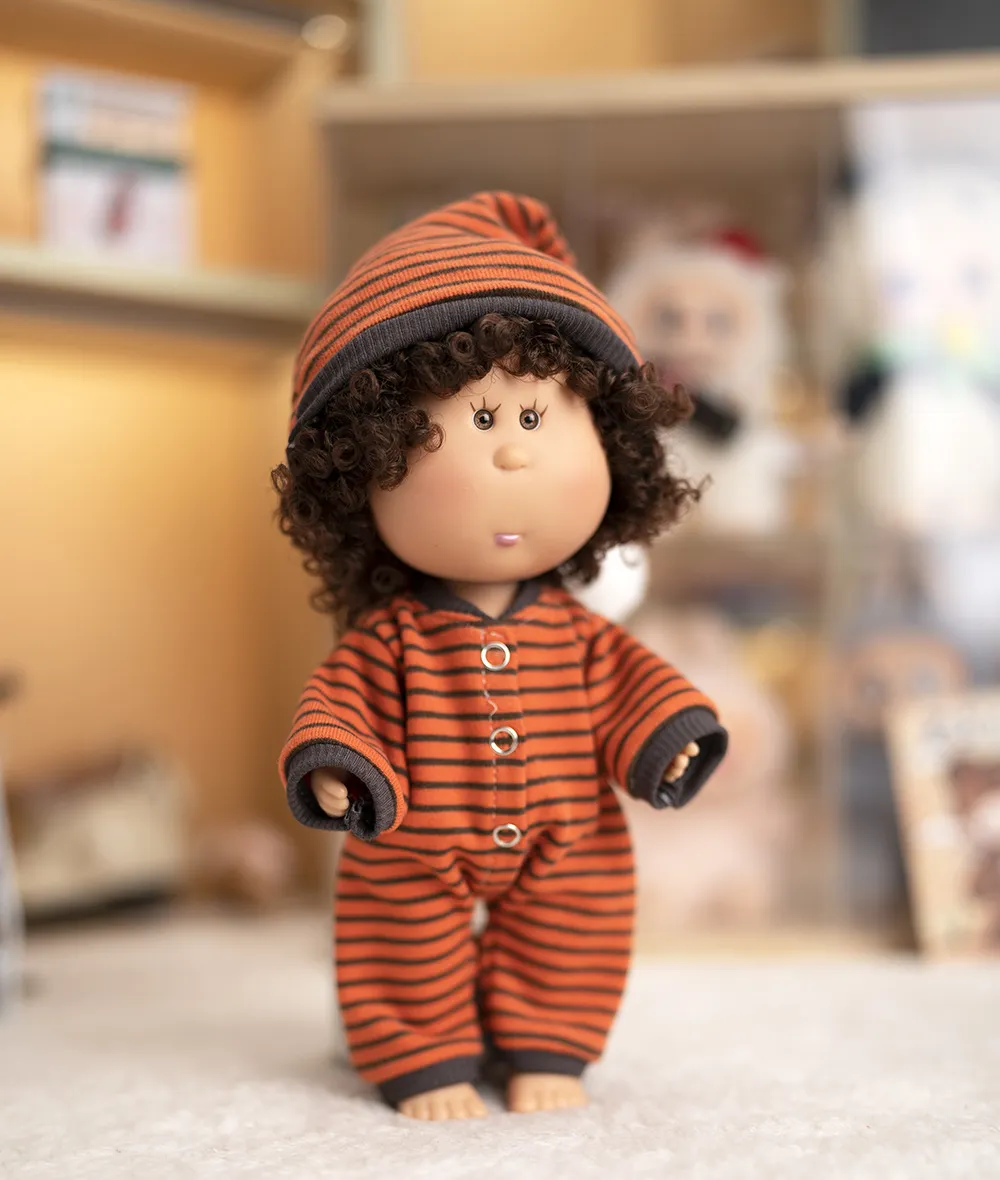 Cute Spanish Doll Potato Doll Clothes 24cm Plush Toy Striped Homewear Doll Clothes Replacement Outfit Adorable showcase 12