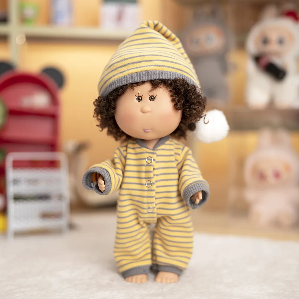 Cute Spanish Doll Potato Doll Clothes 24cm Plush Toy Striped Homewear Doll Clothes Replacement Outfit Adorable showcase 3