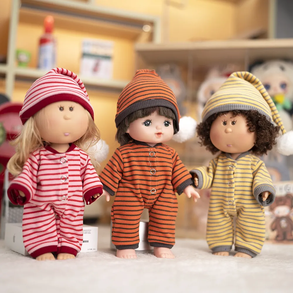 Cute Spanish Doll Potato Doll Clothes 24cm Plush Toy Striped Homewear Doll Clothes Replacement Outfit Adorable showcase 2