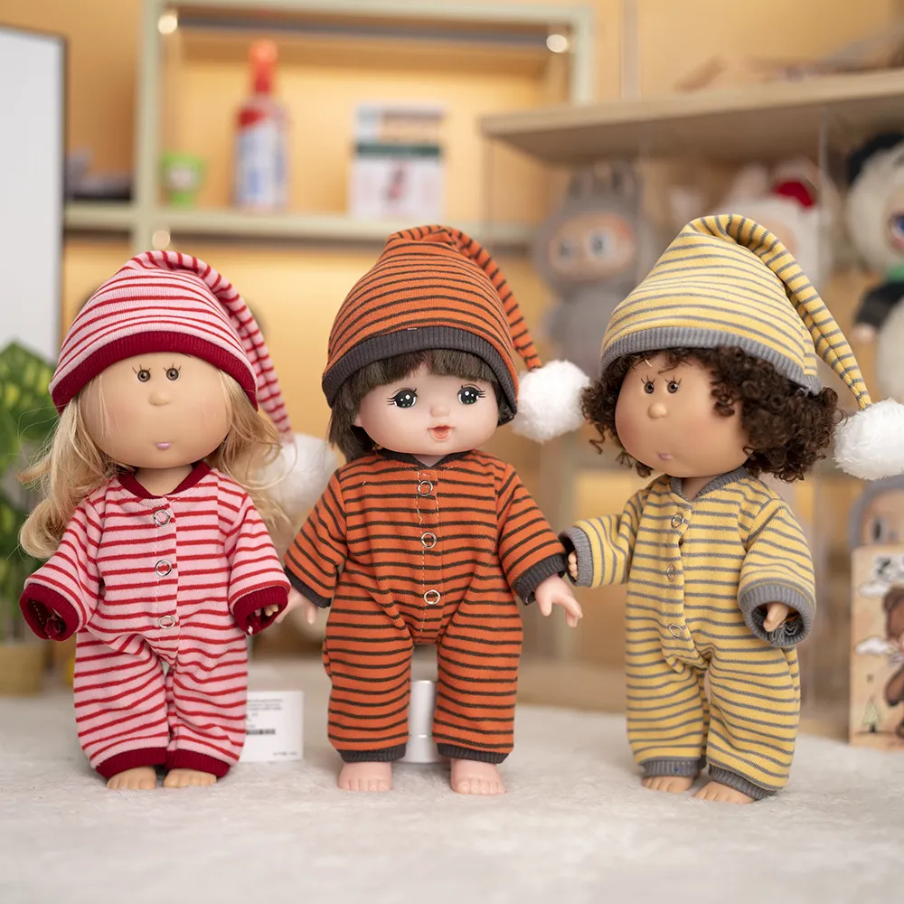 Cute Spanish Doll Potato Doll Clothes 24cm Plush Toy Striped Homewear Doll Clothes Replacement Outfit Adorable showcase 1