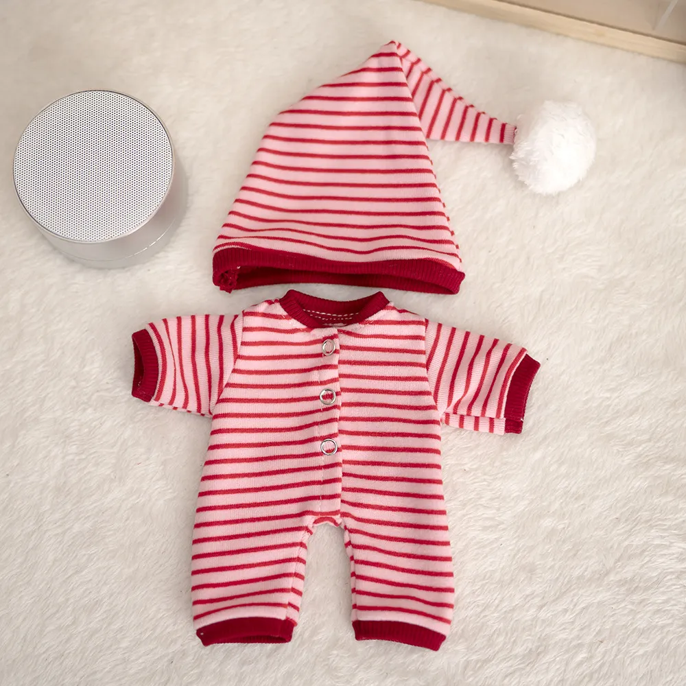 Cute Spanish Doll Potato Doll Clothes 24cm Plush Toy Striped Homewear Doll Clothes Replacement Outfit Adorable showcase 15