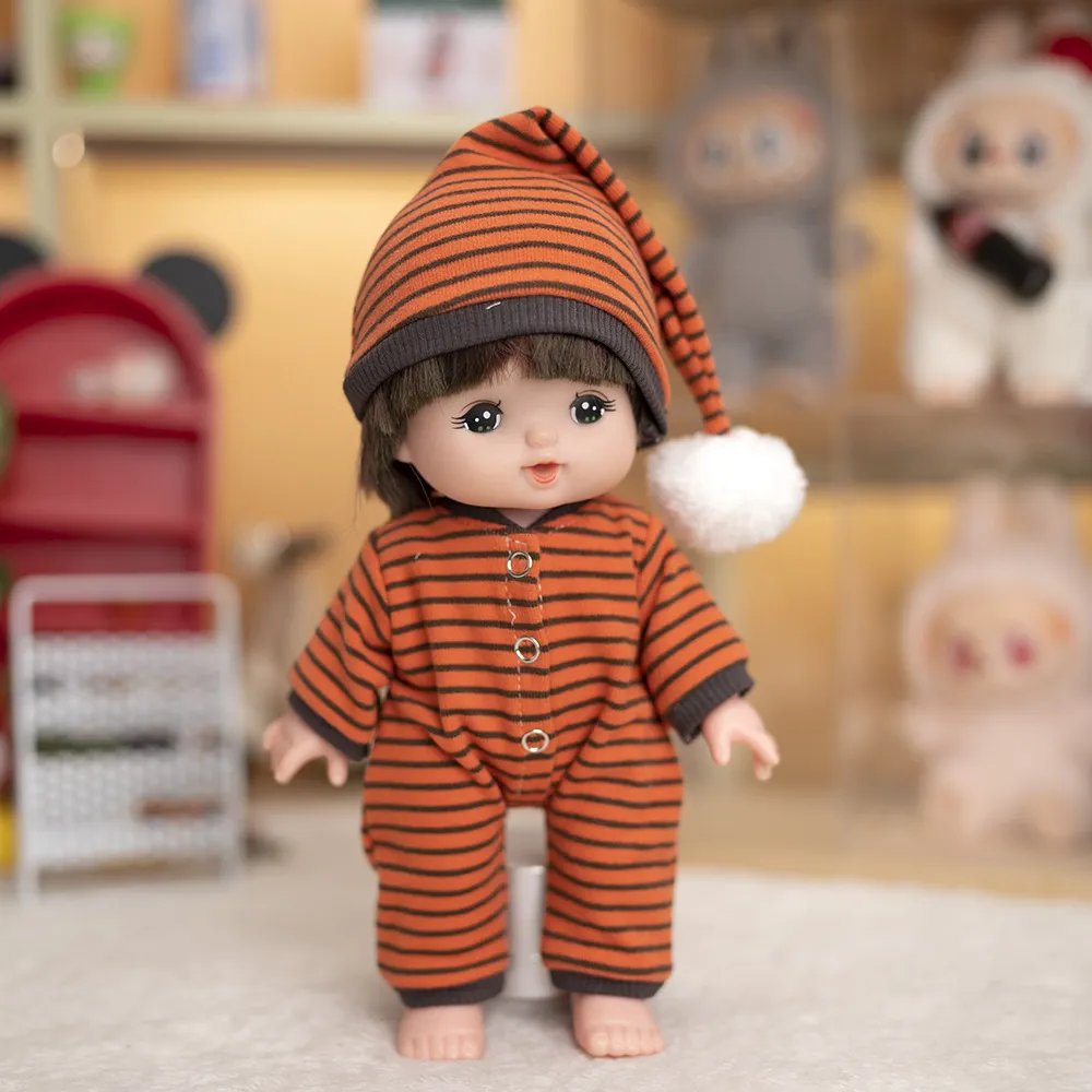Cute Spanish Doll Potato Doll Clothes 24cm Plush Toy Striped Homewear Doll Clothes Replacement Outfit Adorable showcase 9