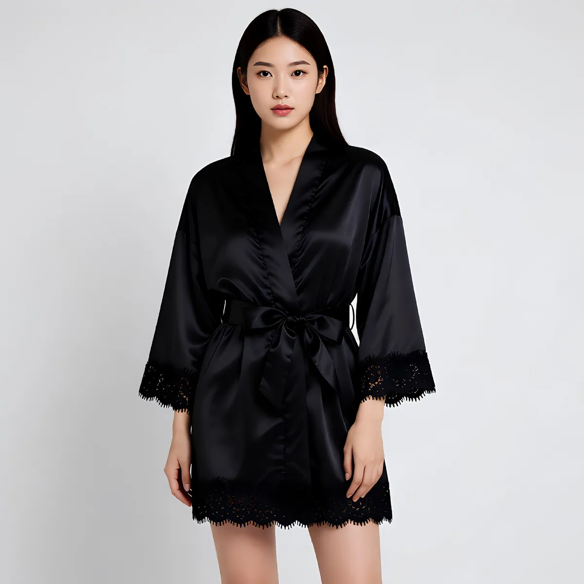 Women's Sexy Lingerie Robe Set - Erotic Sleepwear, Roleplay Costume, Open Front Nightgown - Seductive Loungewear for Bedroom showcase 8