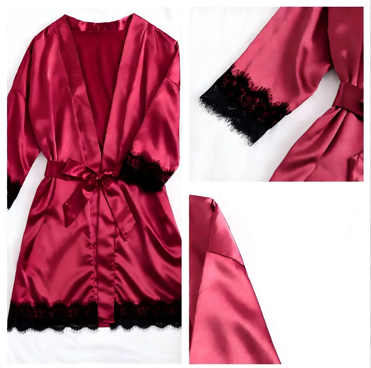 Women's Sexy Lingerie Robe Set - Erotic Sleepwear, Roleplay Costume, Open Front Nightgown - Seductive Loungewear for Bedroom showcase 11