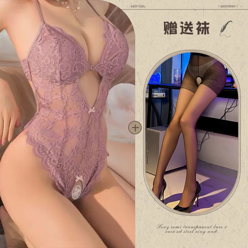 Purple - With Pad + Crotchless Socks