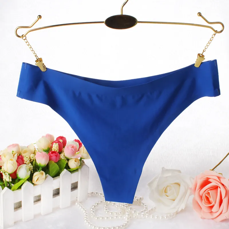 Women's Seamless Thong Underwear - Sexy Low Waist T-Pants with Cotton Crotch - Comfortable, Breathable, Wholesale Available thumbnail 1