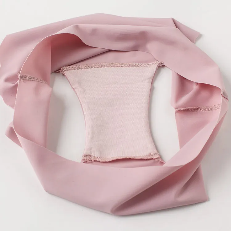 Women's Ice Silk Seamless Underwear - Plus Size Low Waist Cotton Crotch Panties - Breathable, Lightweight, Sexy Briefs for Everyday Comfort thumbnail 4