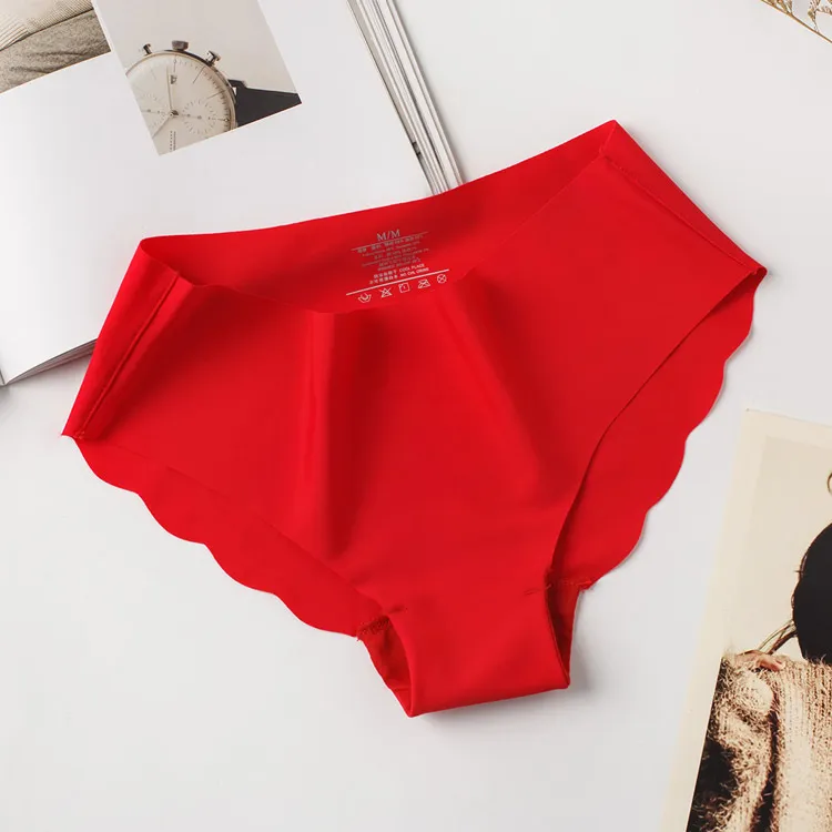 Women's Ice Silk Seamless Underwear - Plus Size Low Waist Cotton Crotch Panties - Breathable, Lightweight, Sexy Briefs for Everyday Comfort thumbnail 9