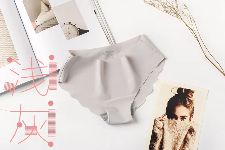 Women's Ice Silk Seamless Underwear - Plus Size Low Waist Cotton Crotch Panties - Breathable, Lightweight, Sexy Briefs for Everyday Comfort showcase 18