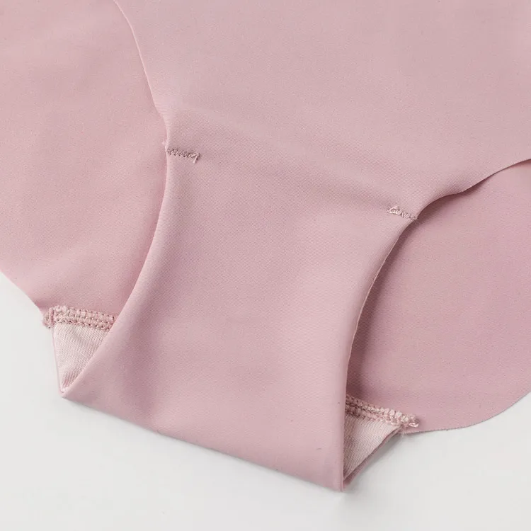 Women's Ice Silk Seamless Underwear - Plus Size Low Waist Cotton Crotch Panties - Breathable, Lightweight, Sexy Briefs for Everyday Comfort thumbnail 3