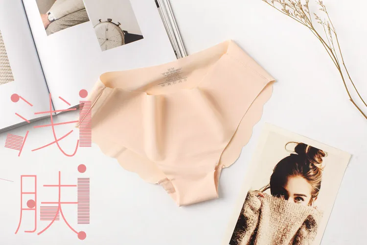 Women's Ice Silk Seamless Underwear - Plus Size Low Waist Cotton Crotch Panties - Breathable, Lightweight, Sexy Briefs for Everyday Comfort showcase 14