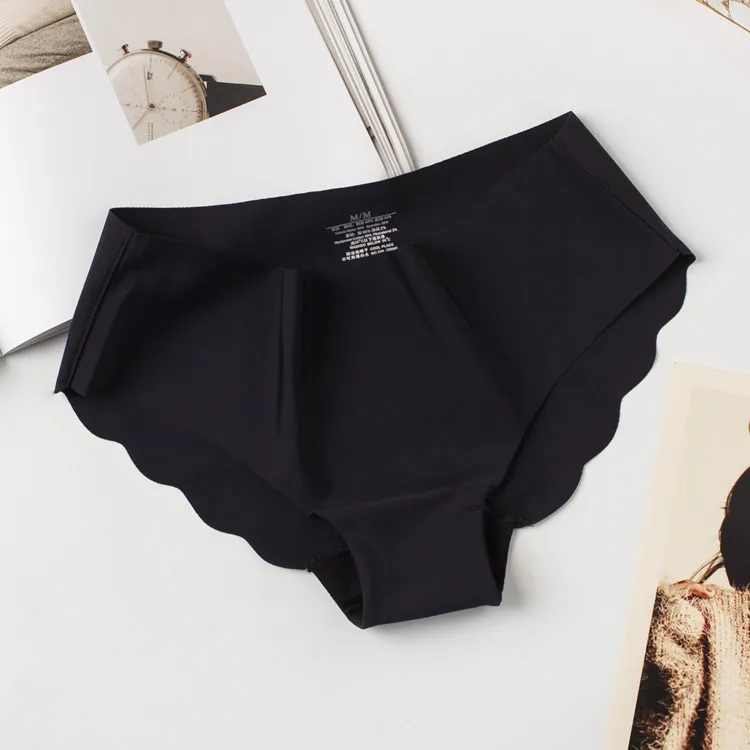 Women's Ice Silk Seamless Underwear - Plus Size Low Waist Cotton Crotch Panties - Breathable, Lightweight, Sexy Briefs for Everyday Comfort thumbnail 6