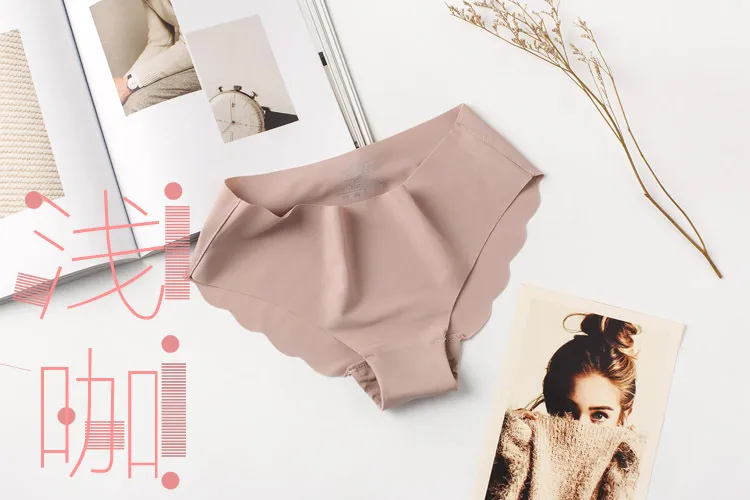 Women's Ice Silk Seamless Underwear - Plus Size Low Waist Cotton Crotch Panties - Breathable, Lightweight, Sexy Briefs for Everyday Comfort showcase 19