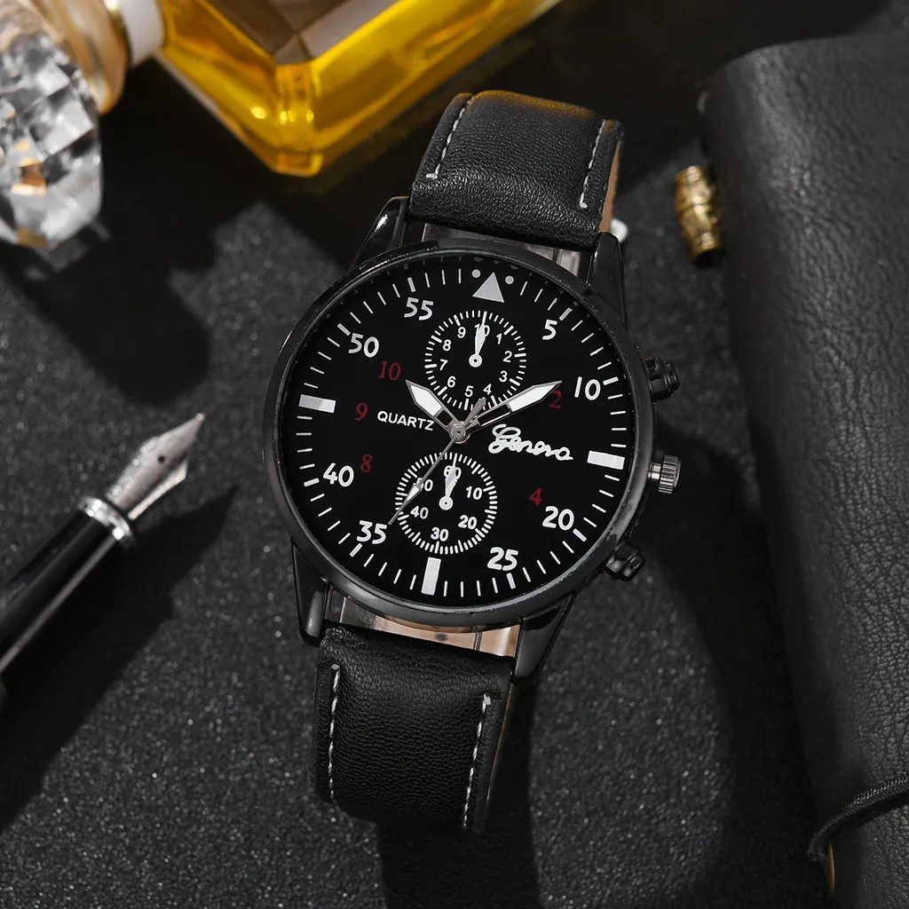 Men's Fashion Business Watch - Stainless Steel Quartz Wristwatch with Two-Eye Design - Hot Selling Foreign Trade Style showcase 7