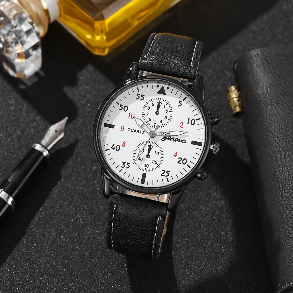 Men's Fashion Business Watch - Stainless Steel Quartz Wristwatch with Two-Eye Design - Hot Selling Foreign Trade Style showcase 4